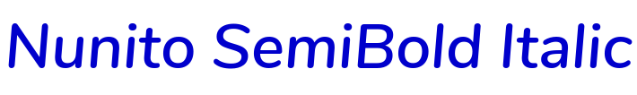 Nunito SemiBold Italic الخط